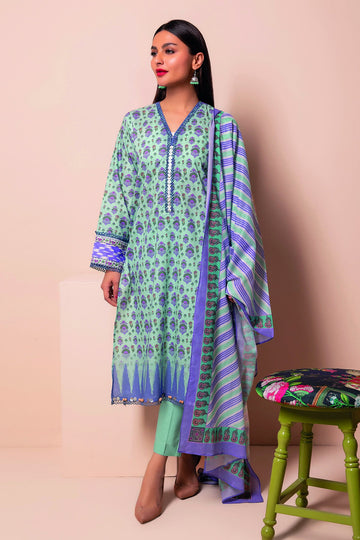 Khaadi A22122 Blue Summer Lawn 2022 Online Shopping